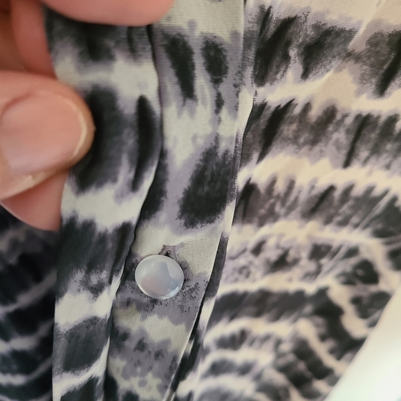 FOREVER 21 Grey & White Tye Dye Sleeveless Mid Length Dress Size Small - Picture 6 of 8